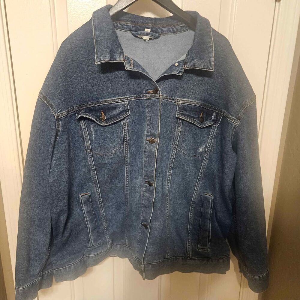 2x Terrace Sky Blue Jean Denim Button Up Jacket